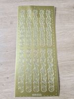 Sticker Ziersticker Schriftsticker EINLADUNG vertikal gold